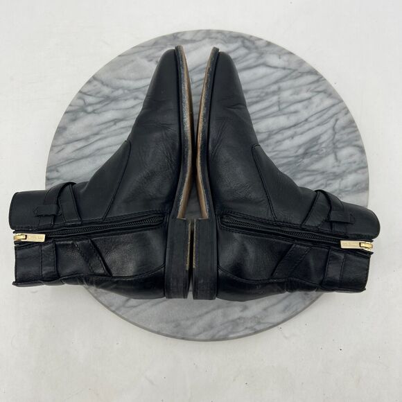 Jimmy Choo Mitchell Flat Strap Ankle Boots Women 36 Black Leather Buckle Accent - Picture 6 of 14